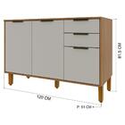 Balcão De Cozinha Toronto 120cm 3 Portas E 2 Gavetas Com Tamp