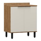 Balcão De Cozinha Toscana 2 Portas 100% Mdf Freijó/off White