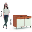 Balcão De Cozinha Triplo Com Tampo 2 Portas 2 Gavetas Vitória