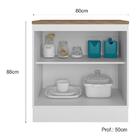 Balcão De Cozinha Unna 2 Portas 80cm Com Tampo Mdp - Poliman