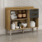 Balcão De Cozinha Valencia 3 Portas 2 Gavetas Carvalho/grafit