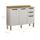 Balcão De Cozinha Valência 3 Portas 2 Gavetas Sallêto Carvalh