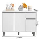 Balcão De Cozinha Vanessa 105cm Com Tampo Mdp - Ajl Móveis