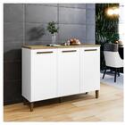 Balcão De Cozinha Vega 3 Portas Arte Móveis Cinamomo Branco