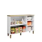 Balcão De Cozinha Vega 3 Portas Arte Móveis Cinamomo Branco