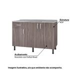 Balcão De Cozinha Viena 120 Cm Com 3 Portas E 1 Gavetas - Ca