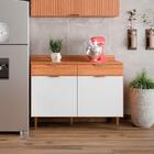 Balcão De Cozinha Vittória 2 Pt 2 Gv Freijó E Off White