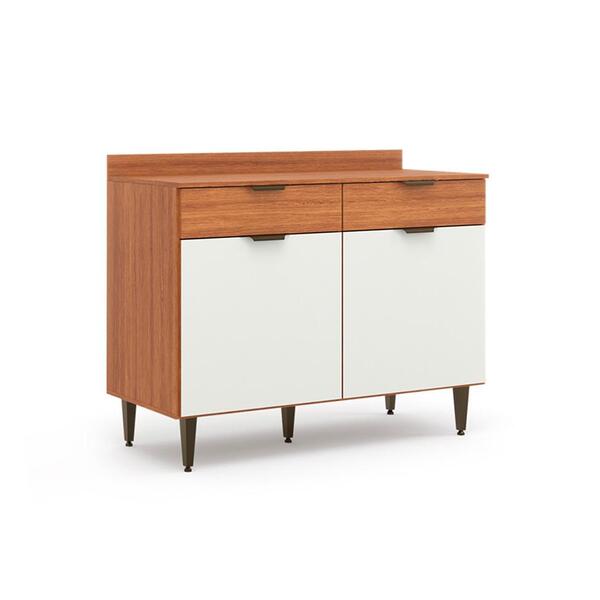 Balcão De Cozinha Vittória 2 Pt 2 Gv Freijó E Off White