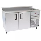 Balcão De Encosto Refrigerado Inox 1,5m Borda Com Espelho E 1