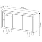Balcão De Escritório 3 Portas Me4120 Amendoa