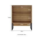 Balcão De Escritório 60cm Com Chave 2 Portas E Pés Tubulares