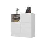 Balcão De Escritório Arturo 1 Porta 4 Gavetas Branco - Moville