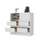 Balcão De Escritório Arturo 1 Porta 4 Gavetas Branco - Moville