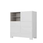 Balcão De Escritório Ícaro 1 Porta 4 Gavetas Branco - Moville