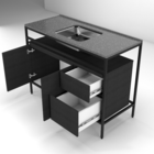 Balcão De Ferro Para Cozinha C/ Pia