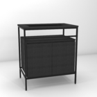 Balcão De Ferro Para Fogão C/ Tampo Ardósia 80cm