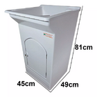 Balcão De Fibra Branco Com Tanque 20l Fiberblu - Unico