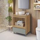 Balcão de Forno Natural 1 Gaveta MDF 91x70x52cm Rainha Nesher