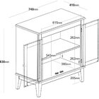 Balcão De Madeira Maciça 2 Portas Azul Petróleo