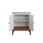 Balcão De Madeira Maciça 2 Portas Branco