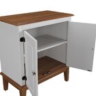 Balcão De Madeira Maciça 2 Portas Branco