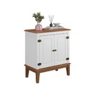 Balcão De Madeira Maciça 2 Portas Branco