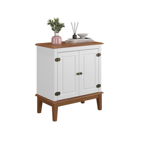 Balcão De Madeira Maciça 2 Portas Branco