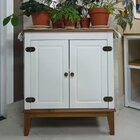 Balcão De Madeira Maciça 2 Portas Branco