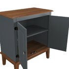 Balcão De Madeira Maciça 2 Portas Cinza