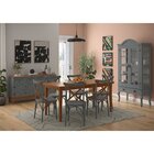 Balcão De Madeira Maciça 4 Portas E 4 Gavetas Cinza