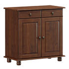 Balcão De Madeira Maciça Rubi Com 2 Portas - 2 Gavetas - Café