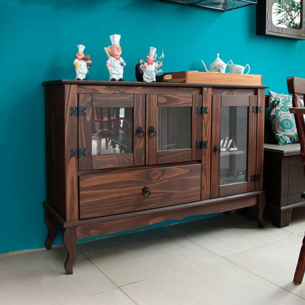 Balcão De Madeira Maciça Rústico Para Cozinha