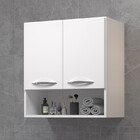 Balcão De Parede Aéreo Multiuso 2 Portas Puxadores Branco