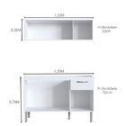 Balcão De Pia 1,20 Com Tampo + Armário Aéreo Raissa Light Bra