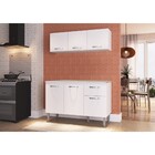 Balcão De Pia 1,20 Com Tampo + Armário Aéreo Raissa Light Bra