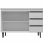 Balcão De Pia 100 Cm Sem Tampo 2 Portas 3 Gavetas Adriana Amê