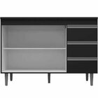 Balcão De Pia 100 Cm Sem Tampo 2 Portas 3 Gavetas Adriana Amê