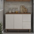 Balcão De Pia 100% Mdf Com Tampo E Gaveta Oculta Auris Off Wh