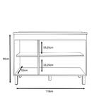 Balcão De Pia 119 Cm 3 Portas Com Tampo Branco Peternella Móv