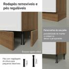 Balcão De Pia 120 Cm 2 Portas 3 Gavetas (sem Tampo) Rustic/br