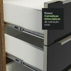 Balcão De Pia 120 Cm 2 Portas 3 Gavetas Rustic/preto Lux Made