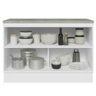 Balcão De Pia 120 Cm 2 Portas Branco/branco Veludo Lux Madesa