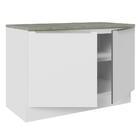 Balcão De Pia 120 Cm 2 Portas Branco/branco Veludo Lux Madesa