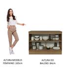 Balcão De Pia 120 Cm 2 Portas Rustic/preto Lux Madesa