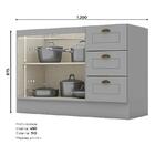 Balcão De Pia 120 Cm Nova York Cinza – Henn