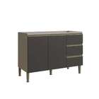 Balcão De Pia 120cm 02 Portas E 03 Gavetas 1204 Genialflex -