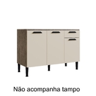 Balcão De Pia 120cm 03 Portas 02 Gavetas 1012 Genialflex - Ge