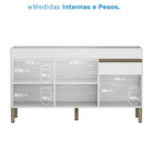 Balcão De Pia 150 Cm 3 Portas E 1 Gaveta S/tampo Branco