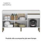 Balcão De Pia 150 Cm 3 Portas E 1 Gaveta S/tampo Branco