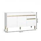 Balcão De Pia 150 Cm 3 Portas E 1 Gaveta S/tampo Branco